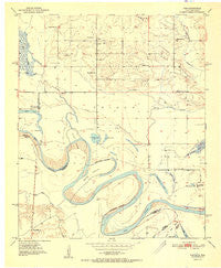 Tom Oklahoma Historical topographic map, 1:24000 scale, 7.5 X 7.5 Minute, Year 1951