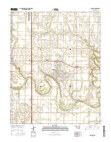 Tonkawa Oklahoma Current topographic map, 1:24000 scale, 7.5 X 7.5 Minute, Year 2016