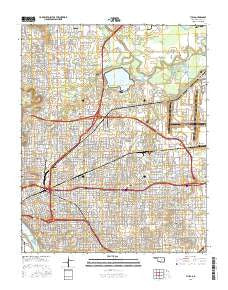 Tulsa Oklahoma Current topographic map, 1:24000 scale, 7.5 X 7.5 Minute, Year 2016