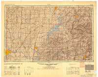 Tulsa Oklahoma Historical topographic map, 1:250000 scale, 1 X 2 Degree, Year 1954