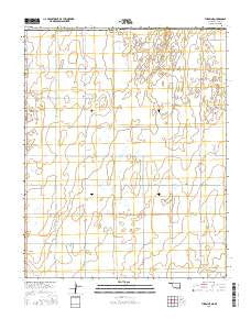 Turpin NE Oklahoma Current topographic map, 1:24000 scale, 7.5 X 7.5 Minute, Year 2016