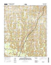 Tushka Oklahoma Current topographic map, 1:24000 scale, 7.5 X 7.5 Minute, Year 2016