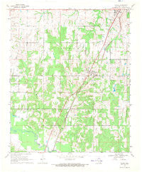Tushka Oklahoma Historical topographic map, 1:24000 scale, 7.5 X 7.5 Minute, Year 1969
