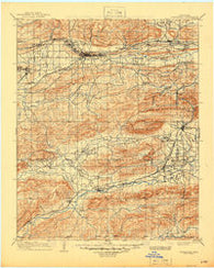 Tuskahoma Oklahoma Historical topographic map, 1:125000 scale, 30 X 30 Minute, Year 1909