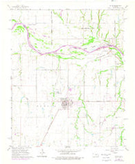 Tuttle Oklahoma Historical topographic map, 1:24000 scale, 7.5 X 7.5 Minute, Year 1966