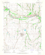 Tuttle Oklahoma Historical topographic map, 1:24000 scale, 7.5 X 7.5 Minute, Year 1966