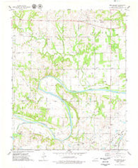 Twin Mounds Oklahoma Historical topographic map, 1:24000 scale, 7.5 X 7.5 Minute, Year 1975