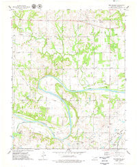 Twin Mounds Oklahoma Historical topographic map, 1:24000 scale, 7.5 X 7.5 Minute, Year 1975