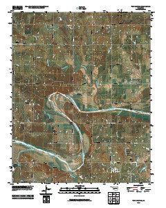 Twin Mounds Oklahoma Historical topographic map, 1:24000 scale, 7.5 X 7.5 Minute, Year 2010