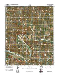 Twin Mounds Oklahoma Historical topographic map, 1:24000 scale, 7.5 X 7.5 Minute, Year 2012