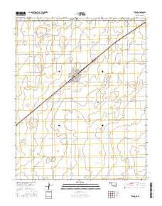 Tyrone Oklahoma Current topographic map, 1:24000 scale, 7.5 X 7.5 Minute, Year 2016