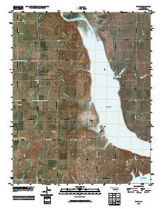 Uncas Oklahoma Historical topographic map, 1:24000 scale, 7.5 X 7.5 Minute, Year 2010