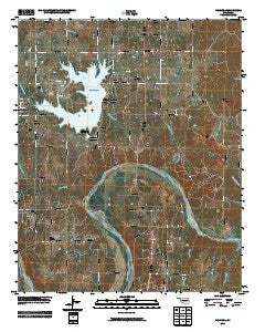 Vamoosa Oklahoma Historical topographic map, 1:24000 scale, 7.5 X 7.5 Minute, Year 2009