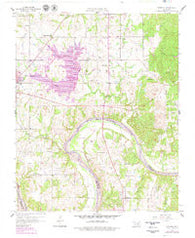 Vamoosa Oklahoma Historical topographic map, 1:24000 scale, 7.5 X 7.5 Minute, Year 1958