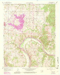 Vamoosa Oklahoma Historical topographic map, 1:24000 scale, 7.5 X 7.5 Minute, Year 1958