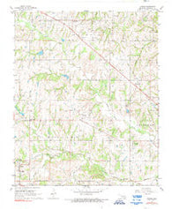 Vanoss Oklahoma Historical topographic map, 1:24000 scale, 7.5 X 7.5 Minute, Year 1967