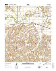 Verden Oklahoma Current topographic map, 1:24000 scale, 7.5 X 7.5 Minute, Year 2016