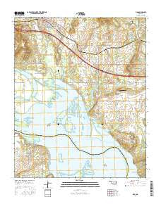 Vian Oklahoma Current topographic map, 1:24000 scale, 7.5 X 7.5 Minute, Year 2016