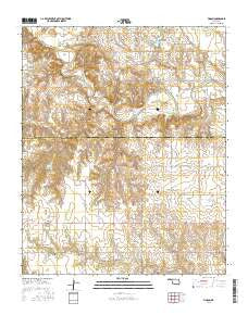 Vinson Oklahoma Current topographic map, 1:24000 scale, 7.5 X 7.5 Minute, Year 2016