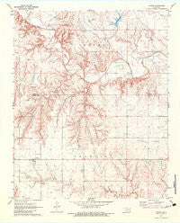 Vinson Oklahoma Historical topographic map, 1:24000 scale, 7.5 X 7.5 Minute, Year 1971