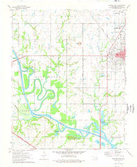 Wagoner West Oklahoma Historical topographic map, 1:24000 scale, 7.5 X 7.5 Minute, Year 1974