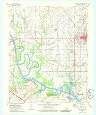 Wagoner West Oklahoma Historical topographic map, 1:24000 scale, 7.5 X 7.5 Minute, Year 1974