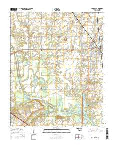 Wagoner West Oklahoma Current topographic map, 1:24000 scale, 7.5 X 7.5 Minute, Year 2016