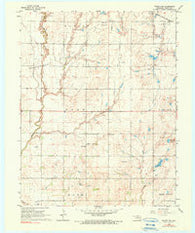 Wakita SW Oklahoma Historical topographic map, 1:24000 scale, 7.5 X 7.5 Minute, Year 1968