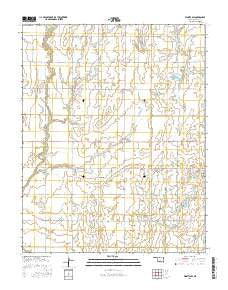 Wakita SW Oklahoma Current topographic map, 1:24000 scale, 7.5 X 7.5 Minute, Year 2016