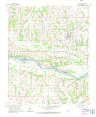 Wanette Oklahoma Historical topographic map, 1:24000 scale, 7.5 X 7.5 Minute, Year 1965