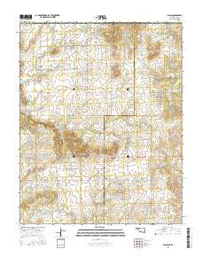 Wann Oklahoma Current topographic map, 1:24000 scale, 7.5 X 7.5 Minute, Year 2016