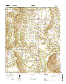 Wapanucka North Oklahoma Current topographic map, 1:24000 scale, 7.5 X 7.5 Minute, Year 2016