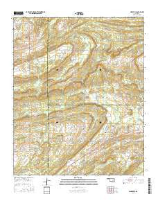 Wardville Oklahoma Current topographic map, 1:24000 scale, 7.5 X 7.5 Minute, Year 2016