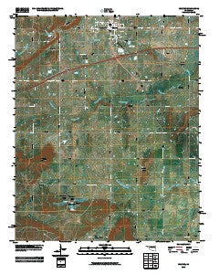 Warner Oklahoma Historical topographic map, 1:24000 scale, 7.5 X 7.5 Minute, Year 2010