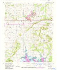 Warner NW Oklahoma Historical topographic map, 1:24000 scale, 7.5 X 7.5 Minute, Year 1963