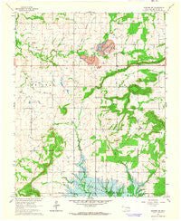 Warner NW Oklahoma Historical topographic map, 1:24000 scale, 7.5 X 7.5 Minute, Year 1963