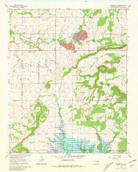 Warner NW Oklahoma Historical topographic map, 1:24000 scale, 7.5 X 7.5 Minute, Year 1963