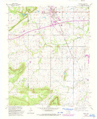 Warner Oklahoma Historical topographic map, 1:24000 scale, 7.5 X 7.5 Minute, Year 1963