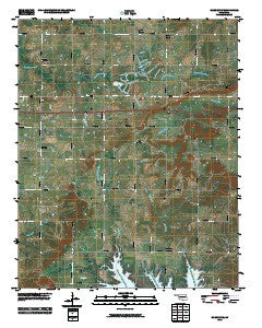 Warner NW Oklahoma Historical topographic map, 1:24000 scale, 7.5 X 7.5 Minute, Year 2010