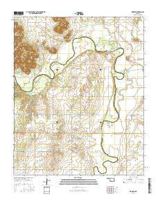 Warren Oklahoma Current topographic map, 1:24000 scale, 7.5 X 7.5 Minute, Year 2016
