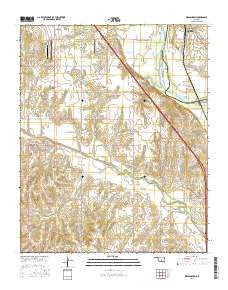 Washington Oklahoma Current topographic map, 1:24000 scale, 7.5 X 7.5 Minute, Year 2016