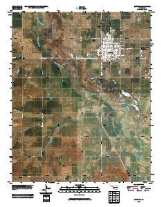 Watonga Oklahoma Historical topographic map, 1:24000 scale, 7.5 X 7.5 Minute, Year 2009