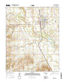 Watonga Oklahoma Current topographic map, 1:24000 scale, 7.5 X 7.5 Minute, Year 2016