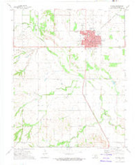 Watonga Oklahoma Historical topographic map, 1:24000 scale, 7.5 X 7.5 Minute, Year 1972