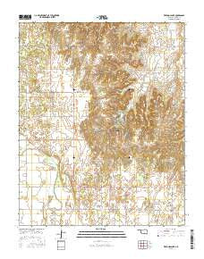 Watonga Lake Oklahoma Current topographic map, 1:24000 scale, 7.5 X 7.5 Minute, Year 2016