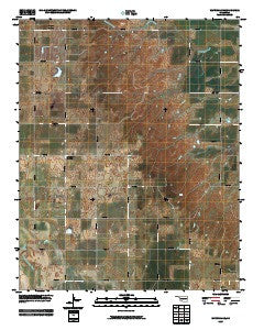 Watonga SE Oklahoma Historical topographic map, 1:24000 scale, 7.5 X 7.5 Minute, Year 2009