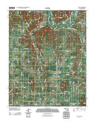 Watts Oklahoma Historical topographic map, 1:24000 scale, 7.5 X 7.5 Minute, Year 2011