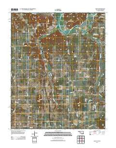Watts Oklahoma Historical topographic map, 1:24000 scale, 7.5 X 7.5 Minute, Year 2012