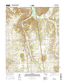 Watts Oklahoma Current topographic map, 1:24000 scale, 7.5 X 7.5 Minute, Year 2016