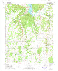 Watts Oklahoma Historical topographic map, 1:24000 scale, 7.5 X 7.5 Minute, Year 1972